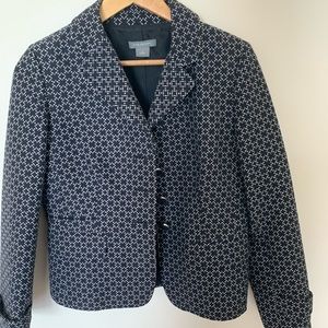 Ann Taylor black and white blazer 6